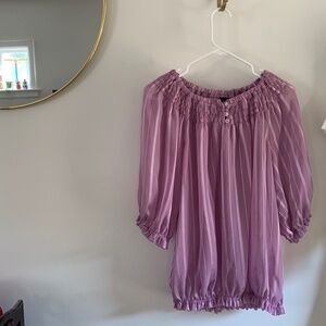 Flowy lavender sheer fairy music festival boho blouse